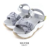 silver | チュール クロスベルト スポーツサンダル スポサン 厚底 | SHOE FANTASY