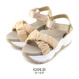 gold | チュール クロスベルト スポーツサンダル スポサン 厚底 | SHOE FANTASY