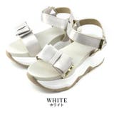 white | サテンリボン スポーツサンダル スポサン 厚底 | SHOE FANTASY