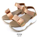 pink | サテンリボン スポーツサンダル スポサン 厚底 | SHOE FANTASY