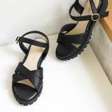日本製 クロスベルト カジュアル サンダル ローヒール ぺたんこ | SHOE FANTASY | 詳細画像22 