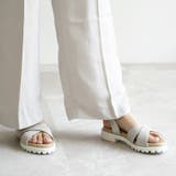 日本製 クロスベルト カジュアル サンダル ローヒール ぺたんこ | SHOE FANTASY | 詳細画像34 