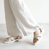 日本製 クロスベルト カジュアル サンダル ローヒール ぺたんこ | SHOE FANTASY | 詳細画像36 