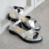 日本製 クロスベルト カジュアル サンダル ローヒール ぺたんこ | SHOE FANTASY | 詳細画像37 