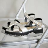 日本製 クロスベルト カジュアル サンダル ローヒール ぺたんこ | SHOE FANTASY | 詳細画像38 