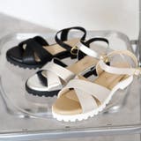 日本製 クロスベルト カジュアル サンダル ローヒール ぺたんこ | SHOE FANTASY | 詳細画像16 