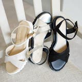 日本製 クロスベルト カジュアル サンダル ローヒール ぺたんこ | SHOE FANTASY | 詳細画像19 