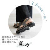日本製 ダブルベルト カジュアル サンダル ローヒール ぺたんこ | SHOE FANTASY | 詳細画像9 