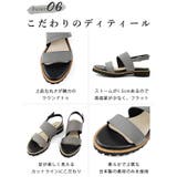 日本製 ダブルベルト カジュアル サンダル ローヒール ぺたんこ | SHOE FANTASY | 詳細画像10 
