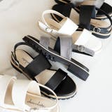 日本製 ダブルベルト カジュアル サンダル ローヒール ぺたんこ | SHOE FANTASY | 詳細画像14 