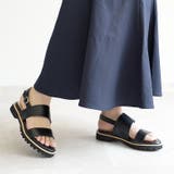 日本製 ダブルベルト カジュアル サンダル ローヒール ぺたんこ | SHOE FANTASY | 詳細画像28 