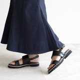 日本製 ダブルベルト カジュアル サンダル ローヒール ぺたんこ | SHOE FANTASY | 詳細画像29 