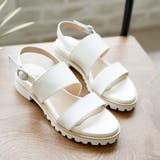 日本製 ダブルベルト カジュアル サンダル ローヒール ぺたんこ | SHOE FANTASY | 詳細画像31 