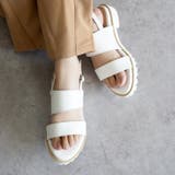 日本製 ダブルベルト カジュアル サンダル ローヒール ぺたんこ | SHOE FANTASY | 詳細画像32 