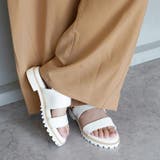 日本製 ダブルベルト カジュアル サンダル ローヒール ぺたんこ | SHOE FANTASY | 詳細画像33 