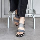 日本製 ダブルベルト カジュアル サンダル ローヒール ぺたんこ | SHOE FANTASY | 詳細画像40 