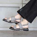 日本製 ダブルベルト カジュアル サンダル ローヒール ぺたんこ | SHOE FANTASY | 詳細画像41 