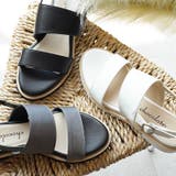 日本製 ダブルベルト カジュアル サンダル ローヒール ぺたんこ | SHOE FANTASY | 詳細画像16 