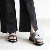 日本製 ダブルベルト カジュアル サンダル ローヒール ぺたんこ | SHOE FANTASY | 詳細画像43 