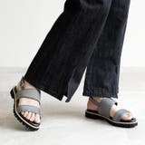 日本製 ダブルベルト カジュアル サンダル ローヒール ぺたんこ | SHOE FANTASY | 詳細画像44 