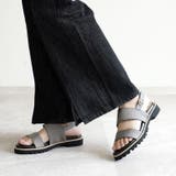 日本製 ダブルベルト カジュアル サンダル ローヒール ぺたんこ | SHOE FANTASY | 詳細画像45 