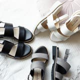 日本製 ダブルベルト カジュアル サンダル ローヒール ぺたんこ | SHOE FANTASY | 詳細画像20 