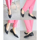 日本製 ポインテッドトゥ トゥキャップ パンプス ローヒール 幅広 | SHOE FANTASY | 詳細画像17 