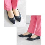 日本製 ポインテッドトゥ トゥキャップ パンプス ローヒール 幅広 | SHOE FANTASY | 詳細画像18 