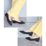 日本製 ポインテッドトゥ トゥキャップ パンプス ローヒール 幅広 | SHOE FANTASY | 詳細画像21 