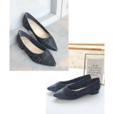 日本製 ポインテッドトゥ トゥキャップ パンプス ローヒール 幅広 | SHOE FANTASY | 詳細画像22 