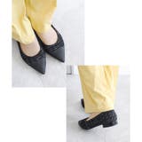 日本製 ポインテッドトゥ トゥキャップ パンプス ローヒール 幅広 | SHOE FANTASY | 詳細画像24 