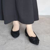 日本製 ポインテッドトゥ レースチュール バレエパンプス | SHOE FANTASY | 詳細画像27