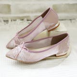 日本製 ポインテッドトゥ レースチュール バレエパンプス | SHOE FANTASY | 詳細画像36
