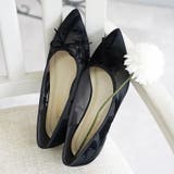 日本製 ポインテッドトゥ レースチュール バレエパンプス | SHOE FANTASY | 詳細画像23
