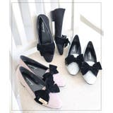 日本製 ベルベットリボン オペラパンプス ローヒール 幅広 | SHOE FANTASY | 詳細画像2