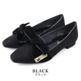 black | 日本製 ベルベットリボン オペラパンプス ローヒール 幅広 | SHOE FANTASY