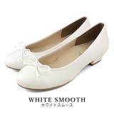 whiteスムース | 日本製 リボン バレエシューズ | SHOE FANTASY