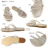 日本製 ビジューバンド ストラップサンダル ビーチサンダル ビーサン | SHOE FANTASY | 詳細画像3 