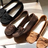 日本製 本革 モカシンシューズ 柔らかい ローヒール ぺたんこ フリンジ | SHOE FANTASY | 詳細画像14 