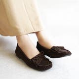 日本製 本革 モカシンシューズ 柔らかい ローヒール ぺたんこ フリンジ | SHOE FANTASY | 詳細画像26 