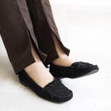 日本製 本革 モカシンシューズ 柔らかい ローヒール ぺたんこ フリンジ | SHOE FANTASY | 詳細画像21 