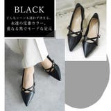 日本製 ポインテッドトゥ クロスベルト レインパンプス 晴雨兼用 | SHOE FANTASY | 詳細画像23 