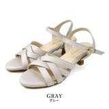 gray | 日本製 キャンバス地 クロスベルト ミュールサンダル | SHOE FANTASY