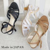 日本製 キャンバス地 クロスベルト ミュールサンダル | SHOE FANTASY | 詳細画像1 