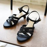 日本製 キャンバス地 クロスベルト ミュールサンダル | SHOE FANTASY | 詳細画像18 