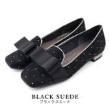 blackスエード | 日本製 グログランリボン オペラパンプス 晴雨兼用 レイン | SHOE FANTASY