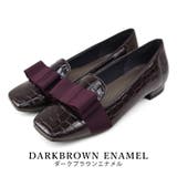 darkbrownエナメル | 日本製 グログランリボン オペラパンプス 晴雨兼用 レイン | SHOE FANTASY