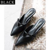 日本製 ポインテッドトゥ バンド ストラップ ミュール パンプス | SHOE FANTASY | 詳細画像13 