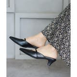 日本製 ポインテッドトゥ バンド ストラップ ミュール パンプス | SHOE FANTASY | 詳細画像14 