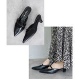 日本製 ポインテッドトゥ バンド ストラップ ミュール パンプス | SHOE FANTASY | 詳細画像17 